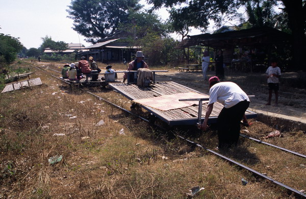 The iconic bamboo train offers a unique and scenic ride through the Cambodian countryside.