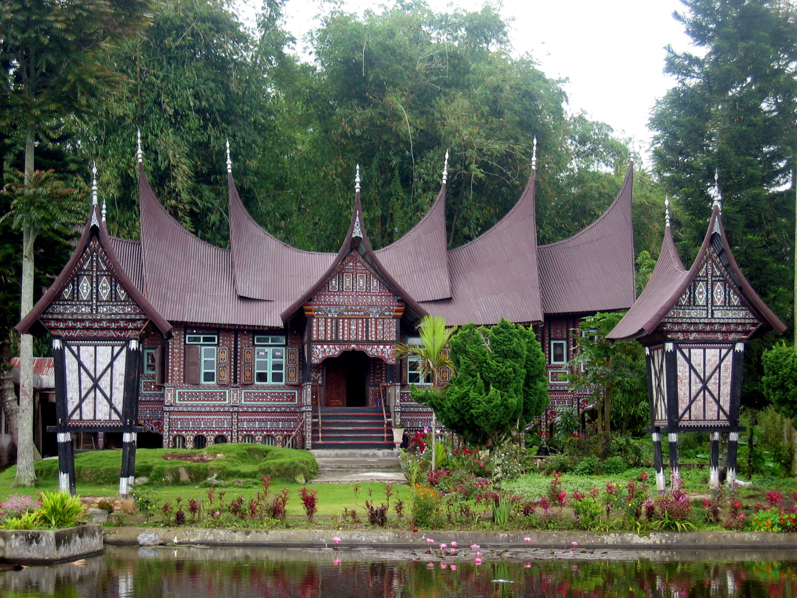 A replica of the traditional Rumah Gadang in Taman Bundo Kanduang.