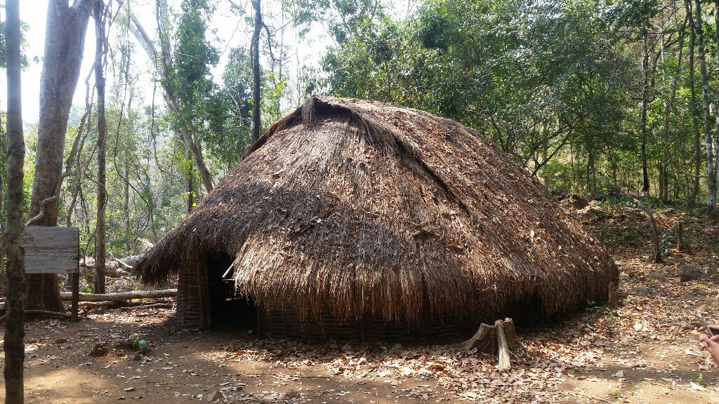 A traditional Bunong house showcasing the unique architecture and cultural heritage of the Bunong people.
