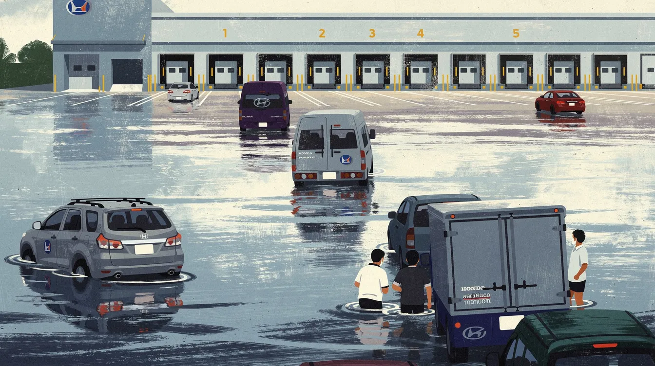 Honda Halts Motorcycle Production in Bangkok Amid Flooding