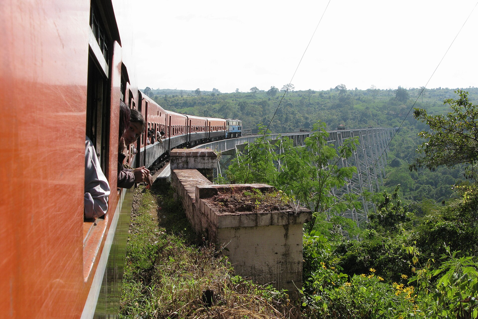 The breathtaking Goteik Viaduct, a highlight of the train journey to Hsipaw.