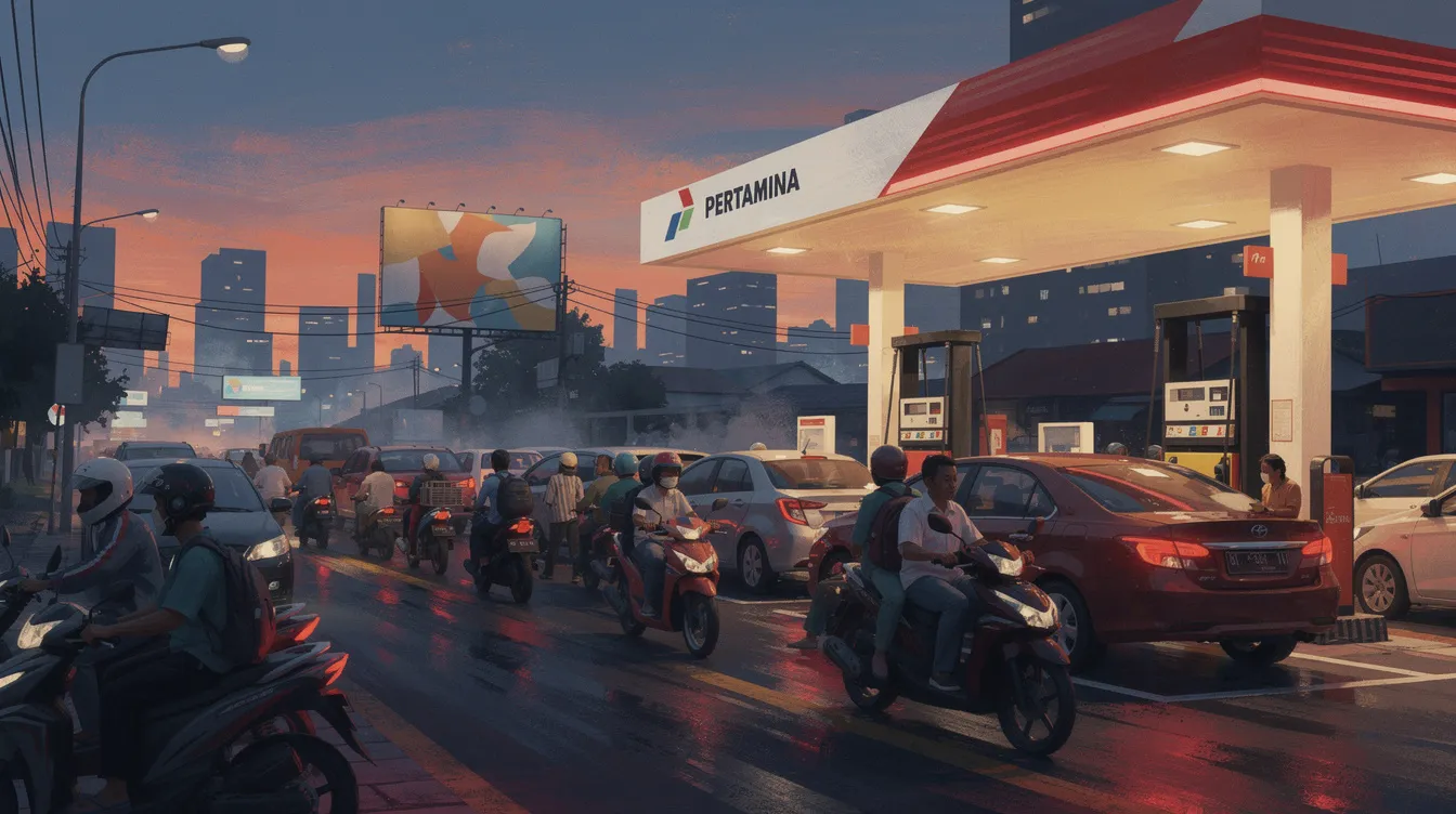 Rationing caps private motorists at 50 litres a day; queues have lengthened at the pumps.