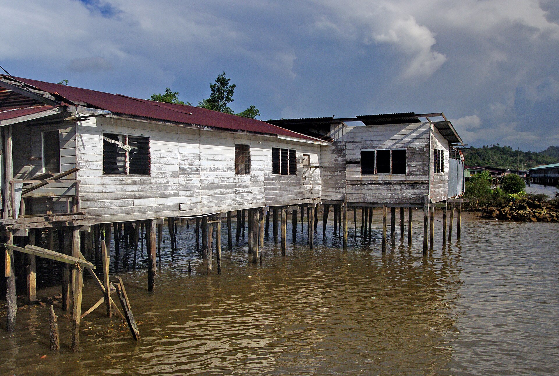 A traditional Malay house on stilts, reflecting the architectural heritage of Kampong Ayer.