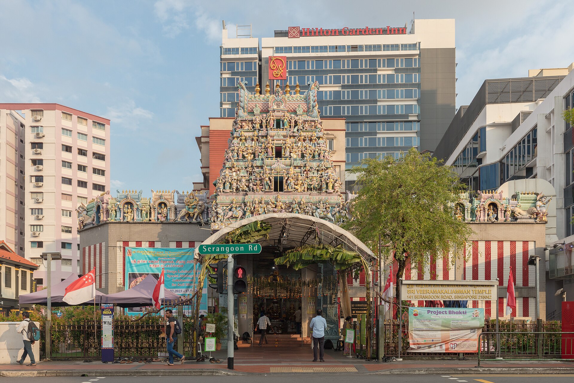 The stunning Sri Veeramakaliamman Temple, a centerpiece of Little India.