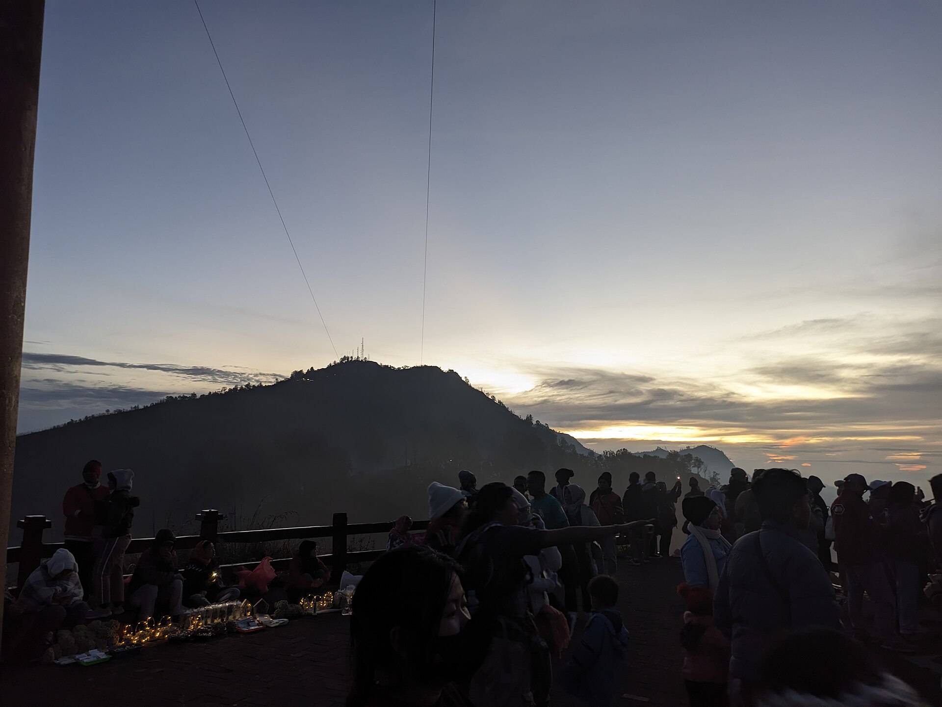 The stunning view from Mount Penanjakan, a popular spot for sunrise watchers.