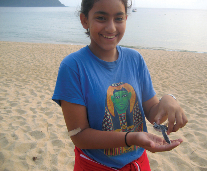 A turtle hatchery on the islands works to protect nesting sea turtles.