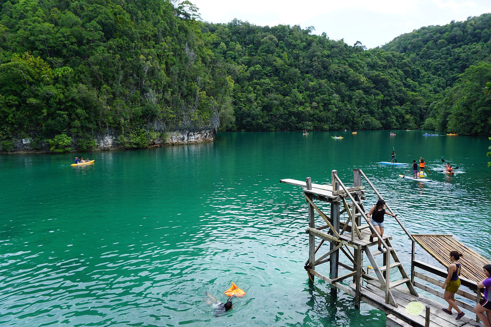 The serene Sugba Lagoon, a hidden gem surrounded by lush mangroves.