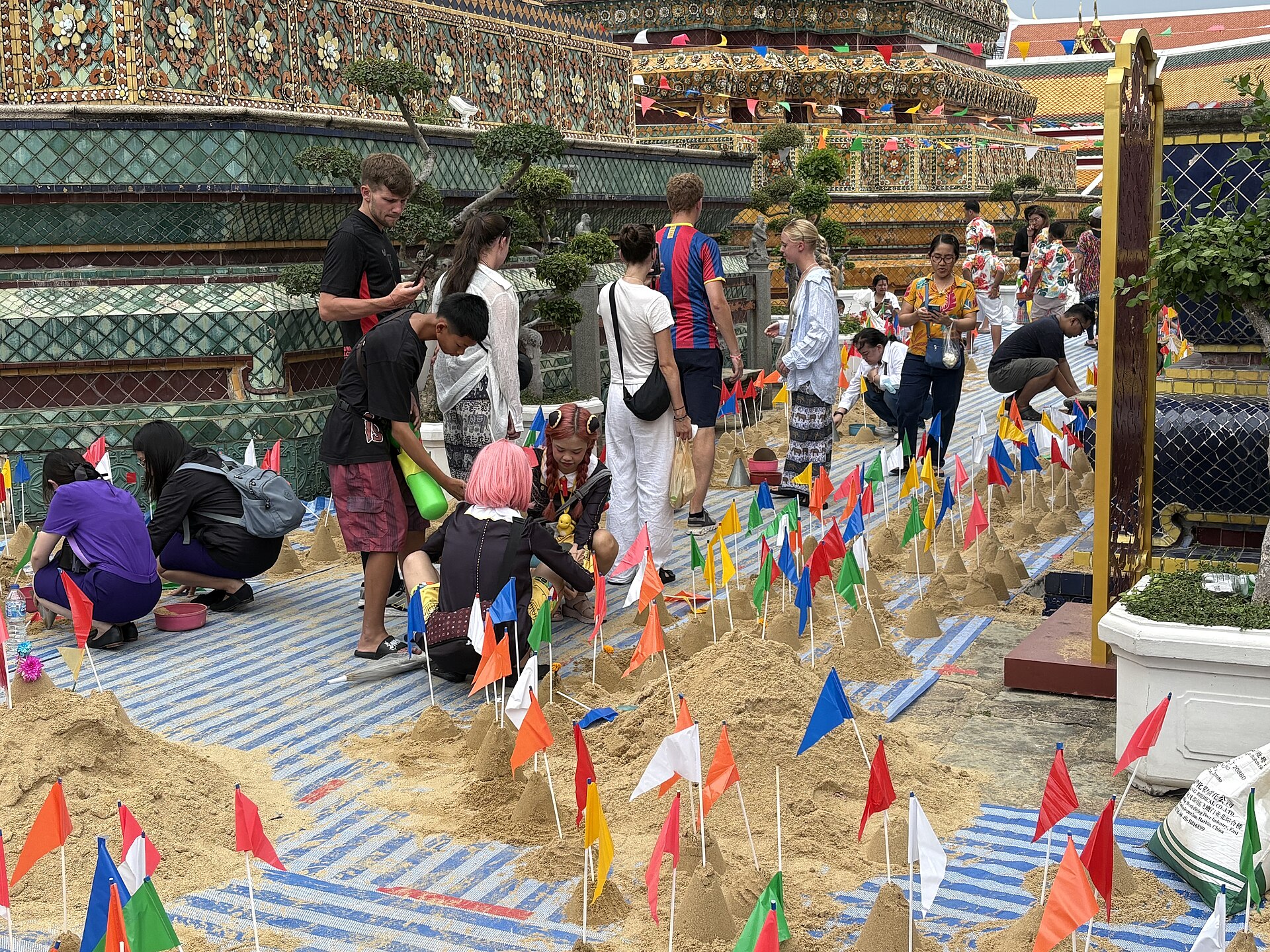 The lively streets of Bangkok come alive during Songkran with water fights and celebrations.