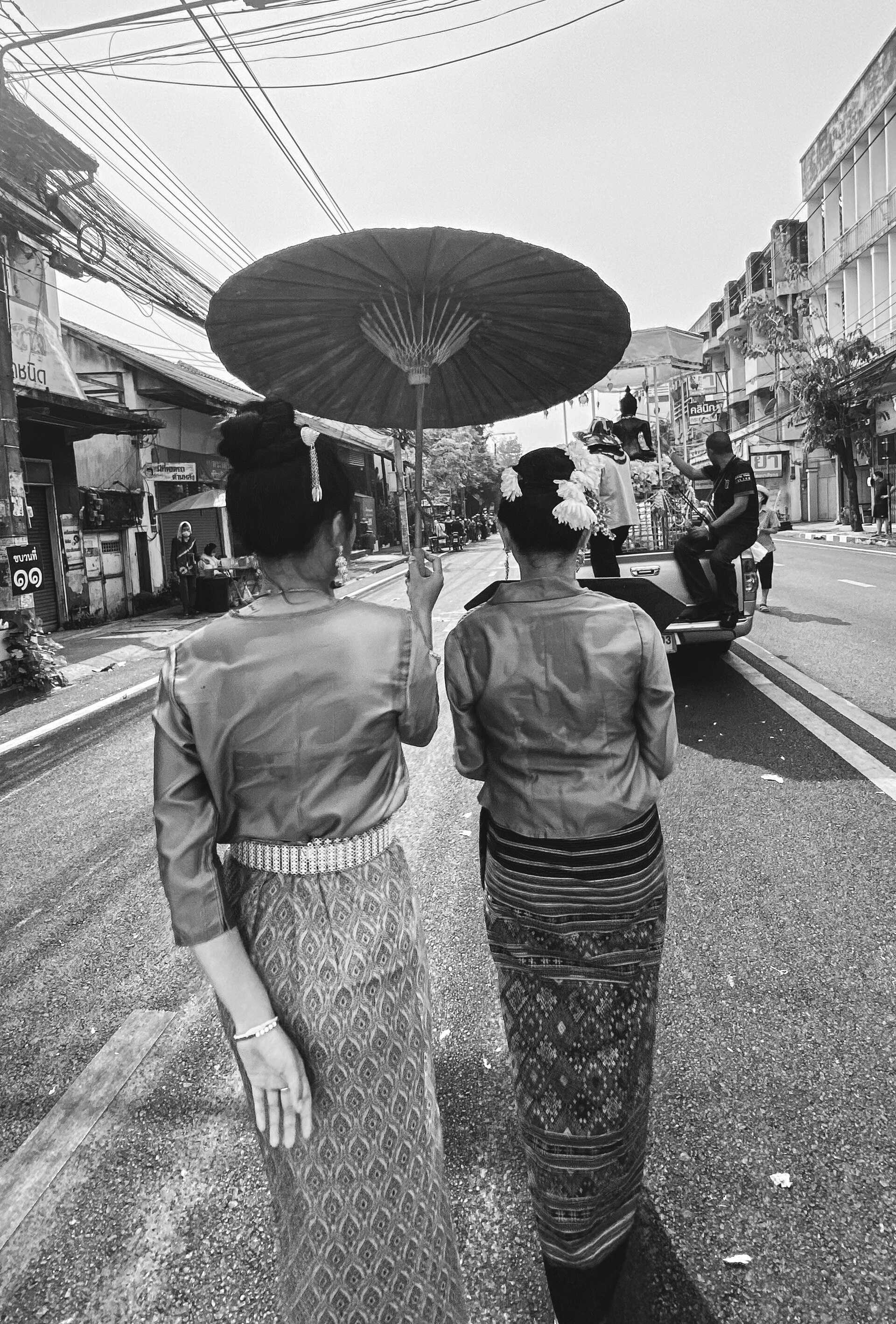 The vibrant and traditional celebrations in Chiang Mai, the heart of Songkran festivities.