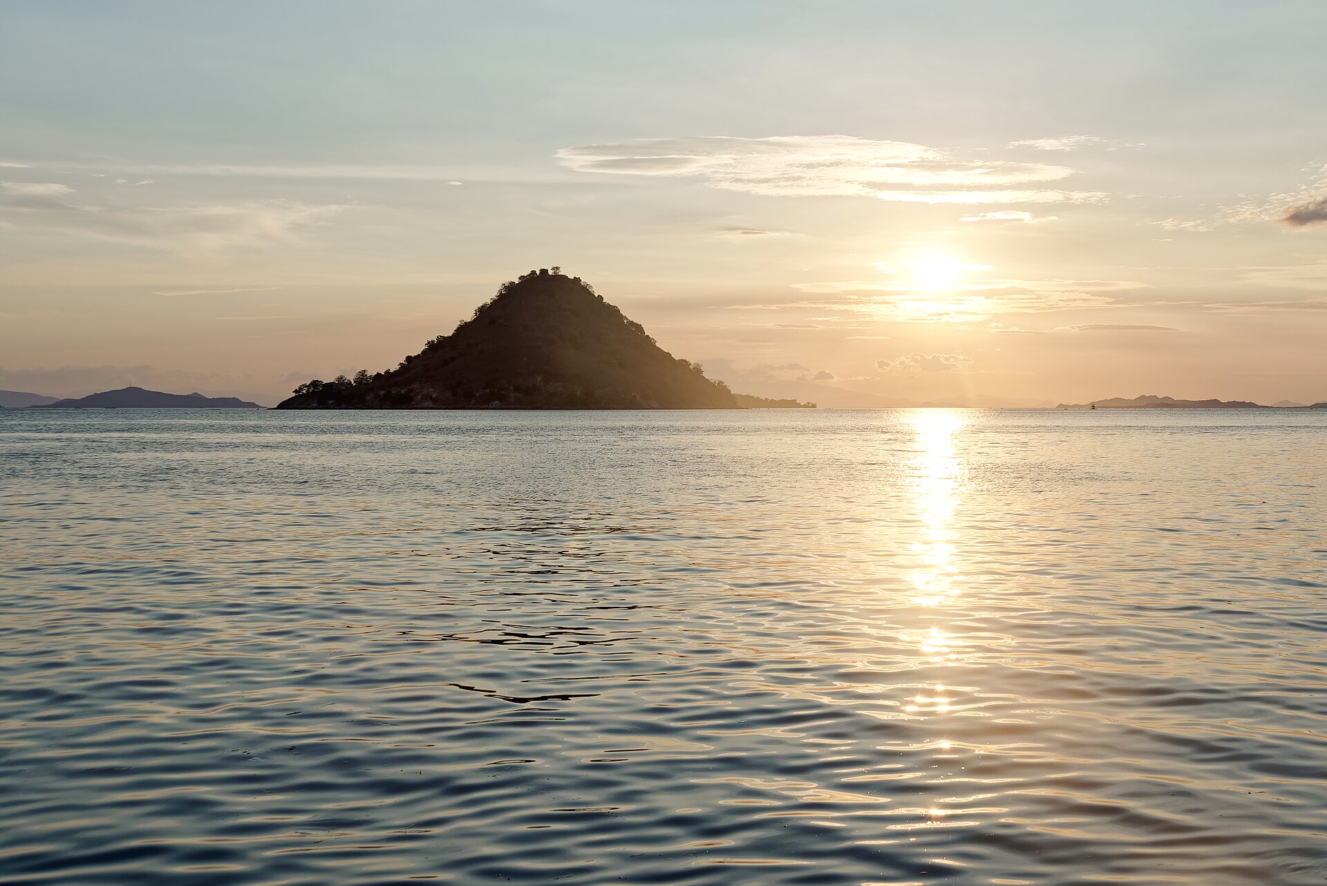 A breathtaking sunset over Komodo National Park, a perfect end to a day of exploration.