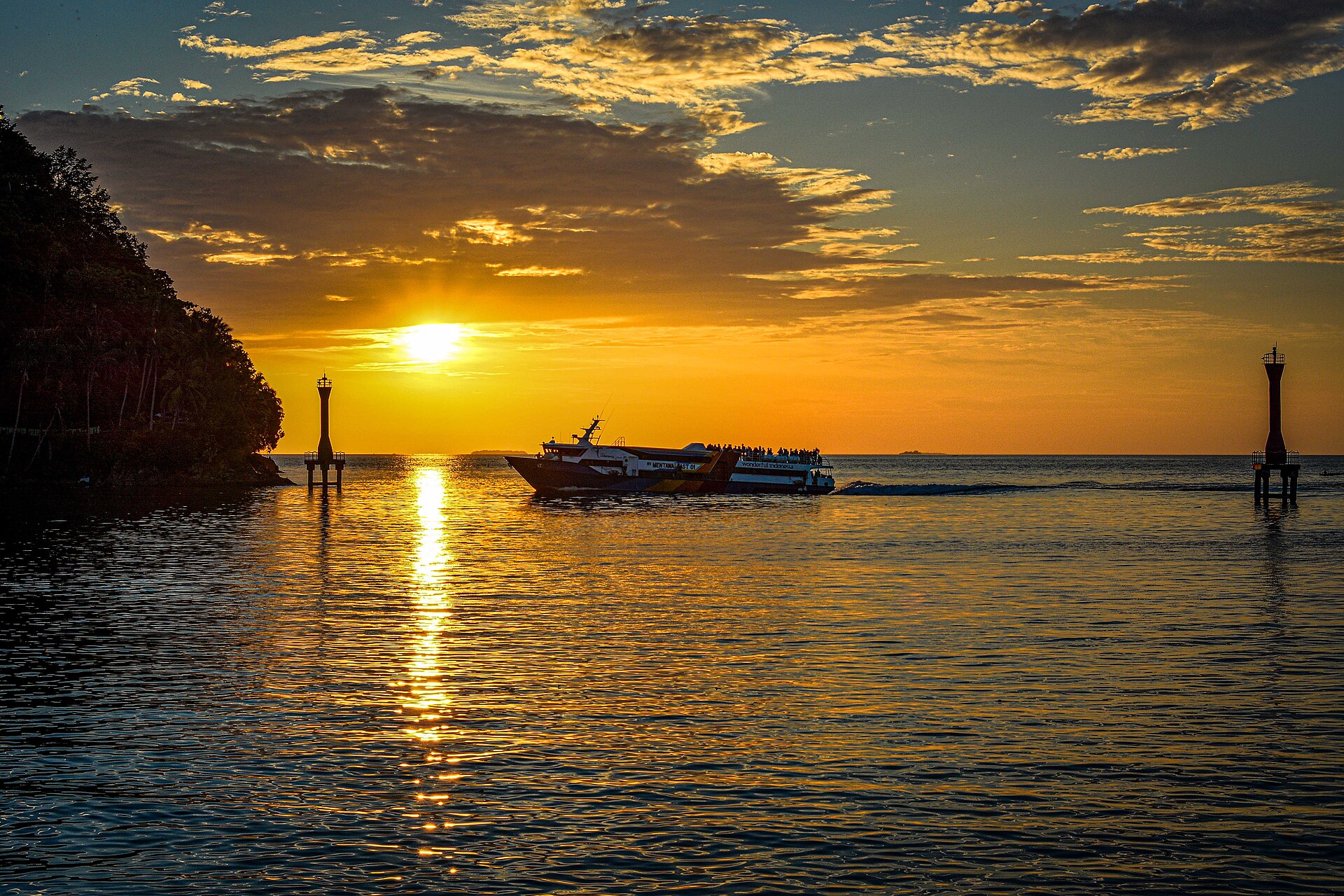 The Mentawai Fast Ferry is the primary means of transport connecting the islands with Padang.